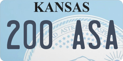 KS license plate 200ASA