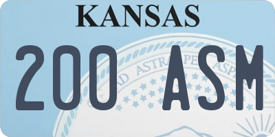 KS license plate 200ASM