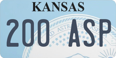 KS license plate 200ASP