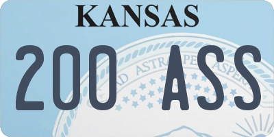 KS license plate 200ASS