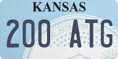 KS license plate 200ATG