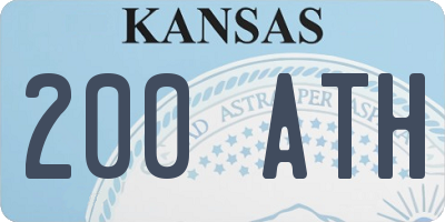 KS license plate 200ATH