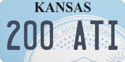 KS license plate 200ATI