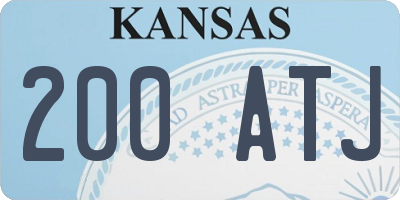 KS license plate 200ATJ