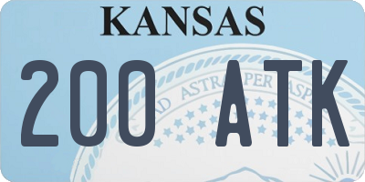 KS license plate 200ATK