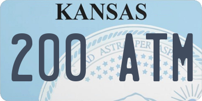KS license plate 200ATM