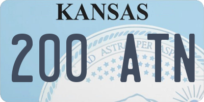 KS license plate 200ATN