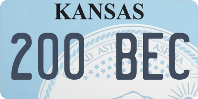 KS license plate 200BEC