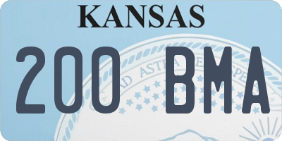 KS license plate 200BMA