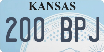 KS license plate 200BPJ