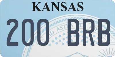KS license plate 200BRB