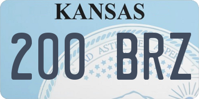 KS license plate 200BRZ