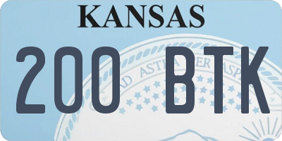 KS license plate 200BTK