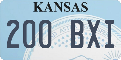 KS license plate 200BXI