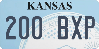 KS license plate 200BXP
