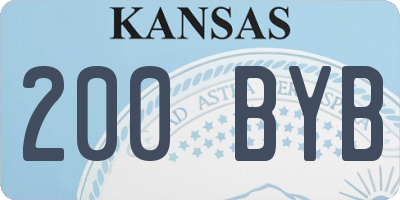 KS license plate 200BYB
