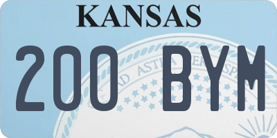 KS license plate 200BYM