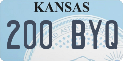 KS license plate 200BYQ