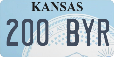 KS license plate 200BYR