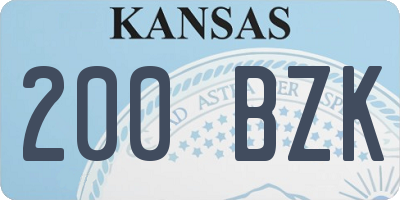 KS license plate 200BZK