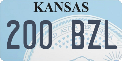 KS license plate 200BZL