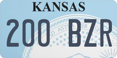 KS license plate 200BZR