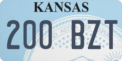 KS license plate 200BZT