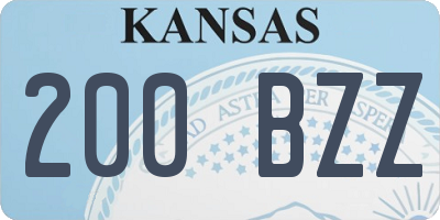 KS license plate 200BZZ