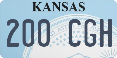 KS license plate 200CGH