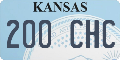 KS license plate 200CHC
