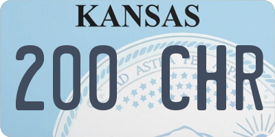 KS license plate 200CHR