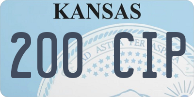 KS license plate 200CIP