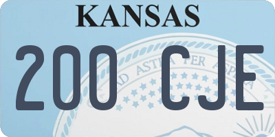 KS license plate 200CJE