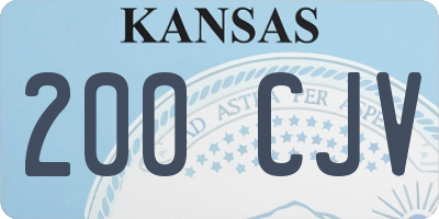 KS license plate 200CJV