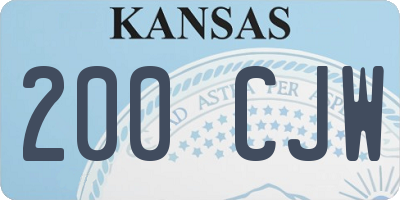 KS license plate 200CJW