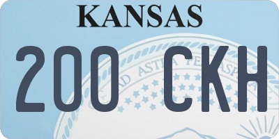 KS license plate 200CKH