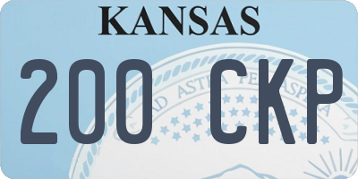 KS license plate 200CKP