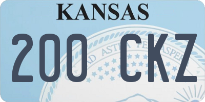 KS license plate 200CKZ