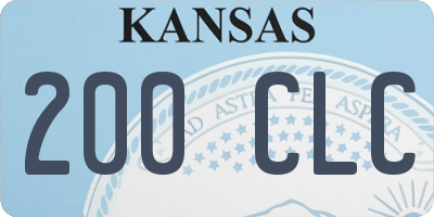 KS license plate 200CLC