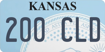 KS license plate 200CLD