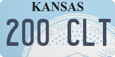 KS license plate 200CLT