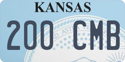 KS license plate 200CMB
