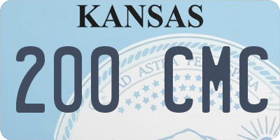 KS license plate 200CMC