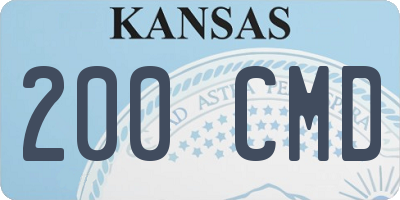 KS license plate 200CMD