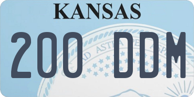 KS license plate 200DDM