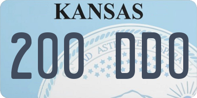 KS license plate 200DDO