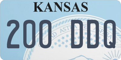 KS license plate 200DDQ
