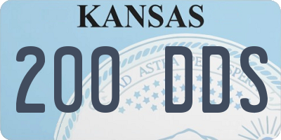 KS license plate 200DDS