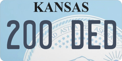 KS license plate 200DED