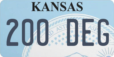 KS license plate 200DEG
